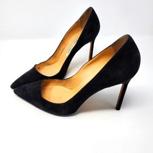 Manolo Blahnik Black Suede Pumps